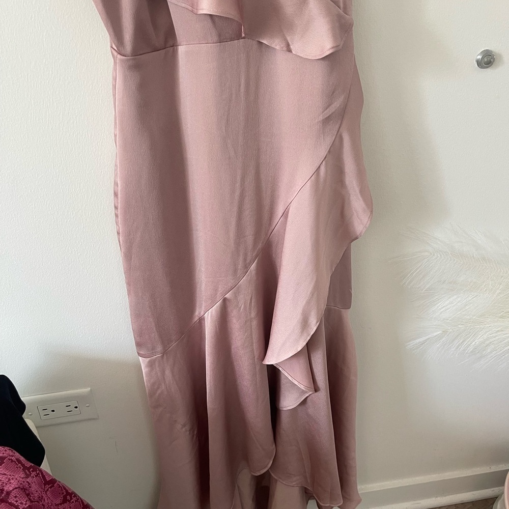 Express Pink Ruffle Dress - Picture 3 of 6